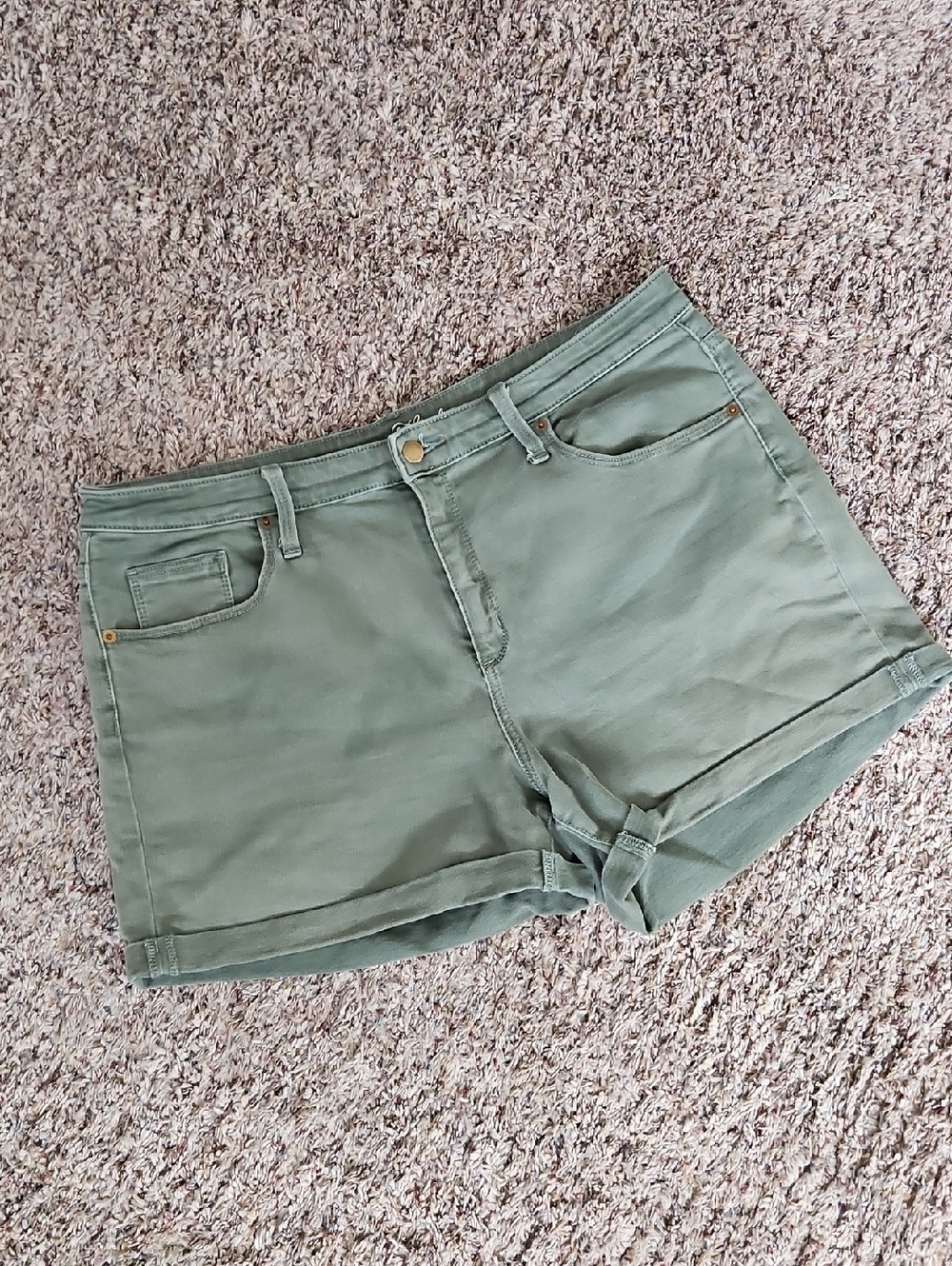 Universal Thread High Rise Midi Olive Green Shorts